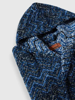 Accappatoio Azul in spugna di cotone chevron