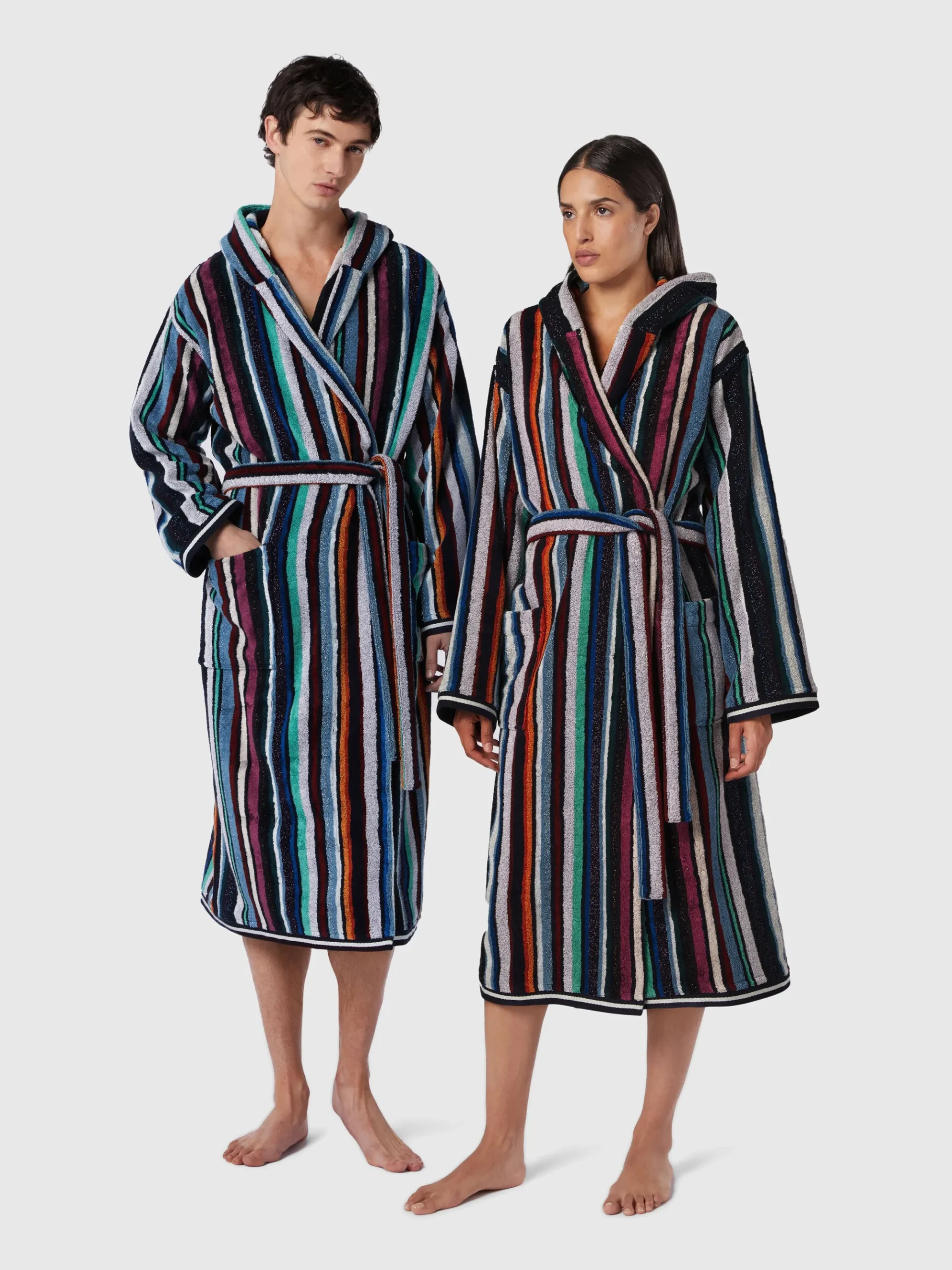 Accappatoio Chandler in spugna di cotone con lurex