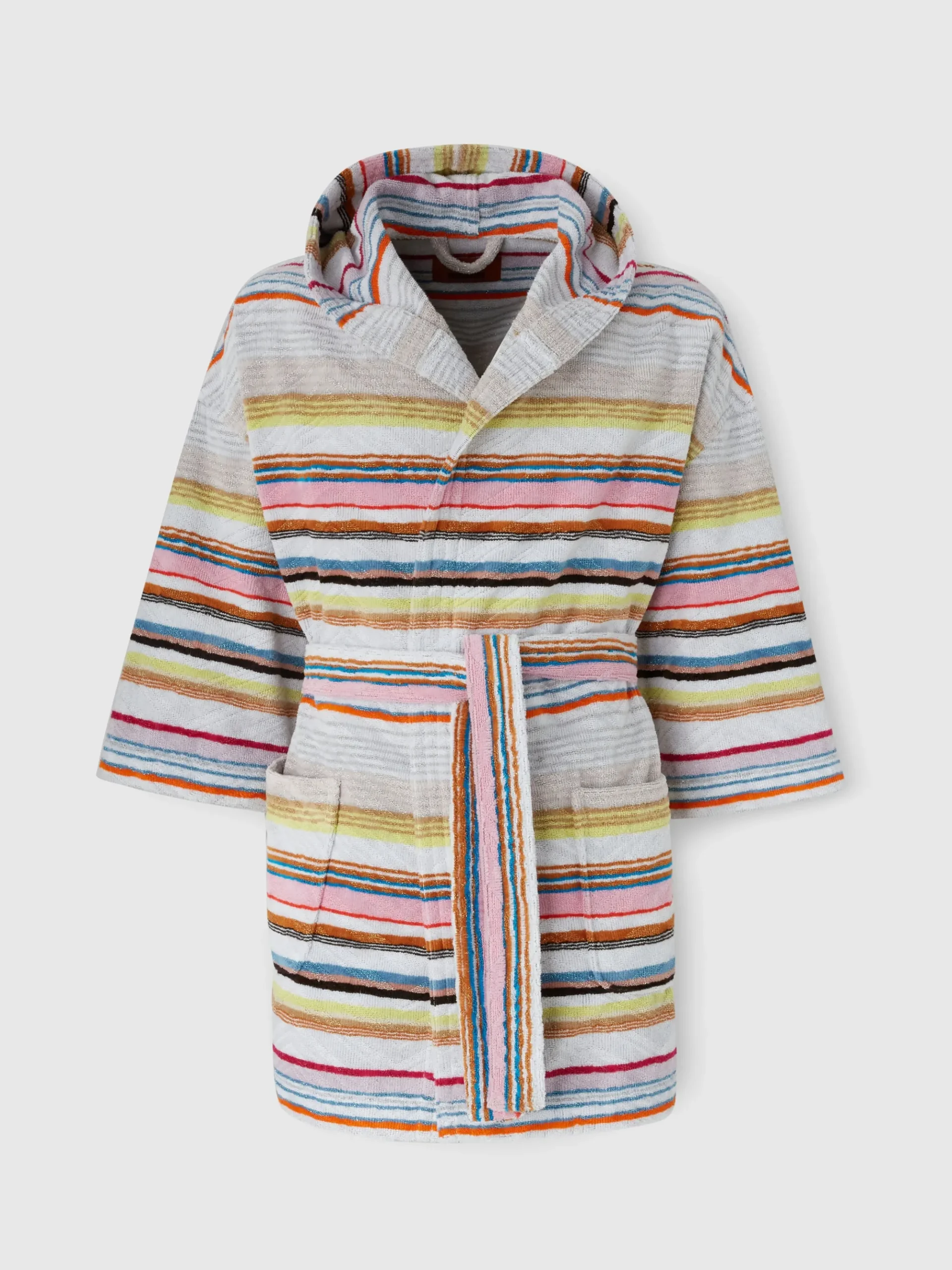 Accappatoio corto Moonshadow in spugna di cotone con lurex