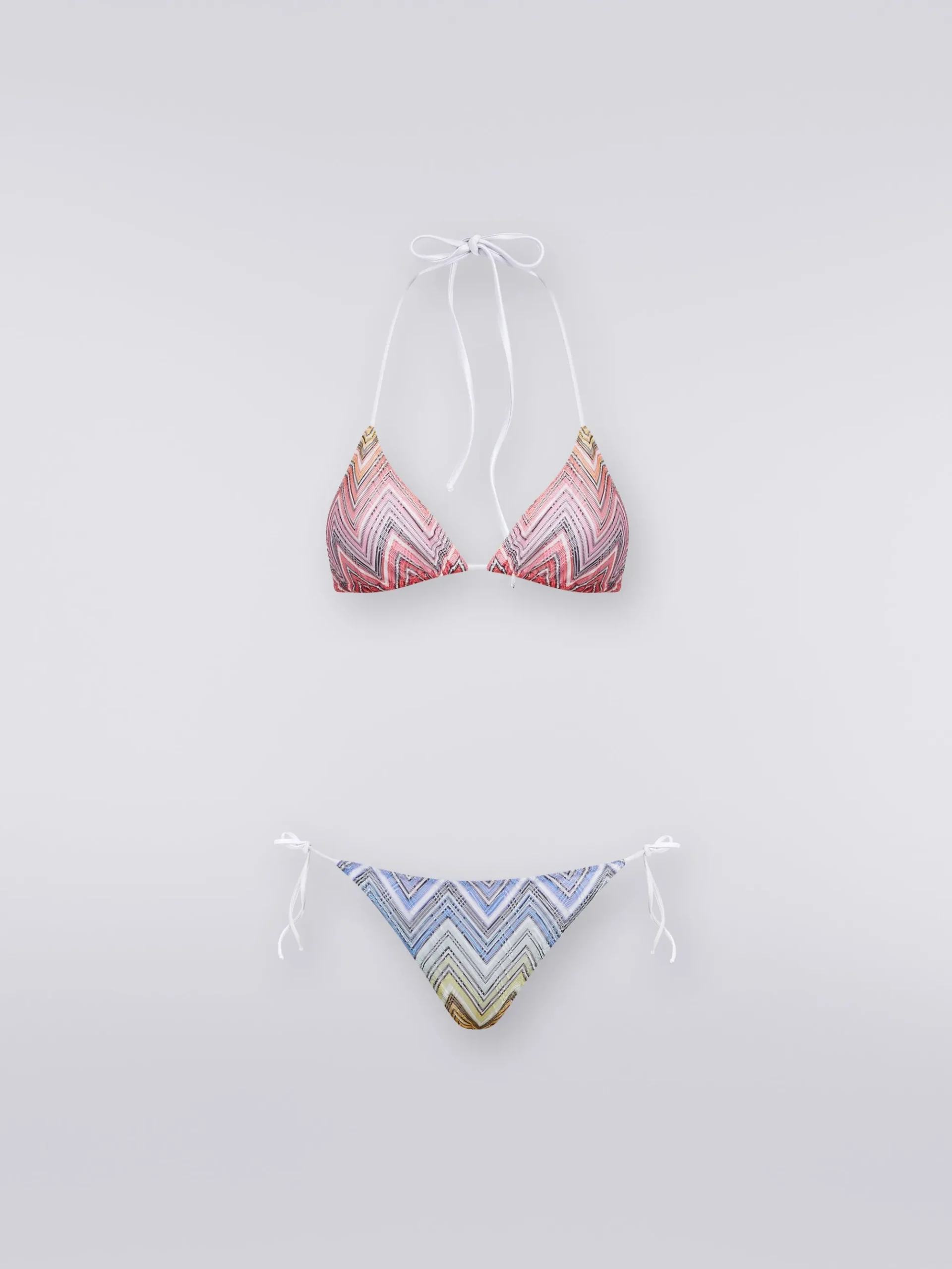 Bikini a triangolo in tessuto zig zag