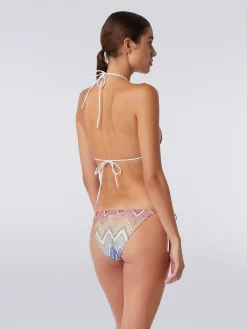 Bikini a triangolo in tessuto zig zag