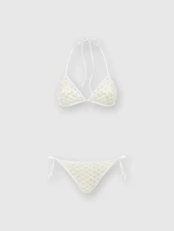 Bikini effetto pizzo con fodera