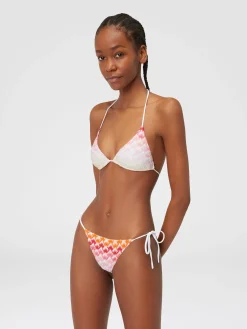 Bikini effetto pizzo dégradé con lurex