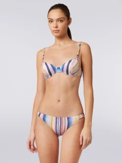 Bikini in maglia di viscosa rigata