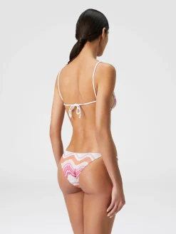 Bikini in misto viscosa chevron con lurex