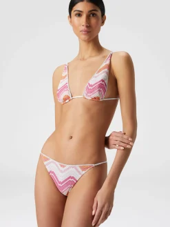Bikini in misto viscosa chevron con lurex