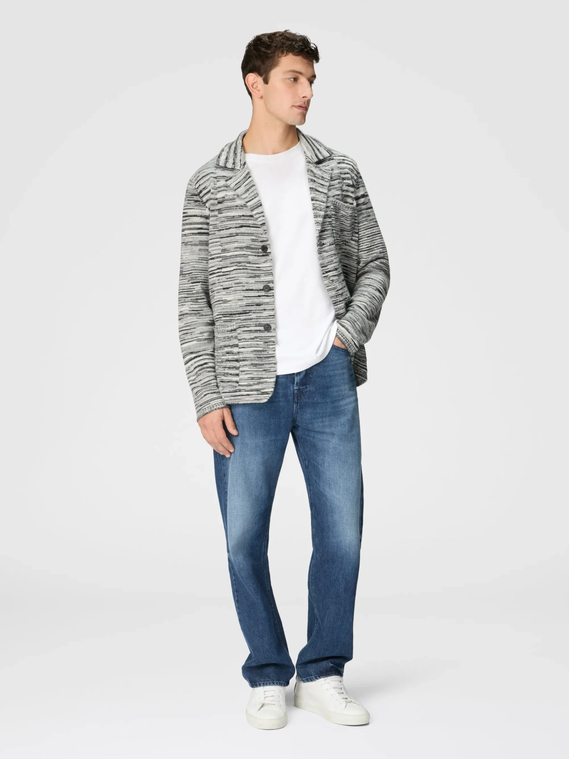 Blazer destrutturato in cachemire mélange