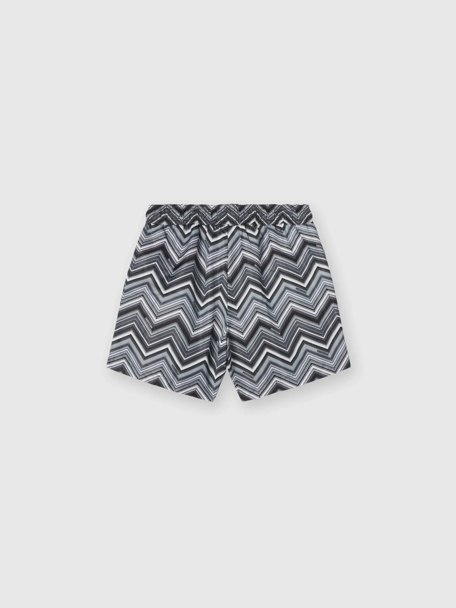Boxer mare con stampa zig zag e coulisse in vita