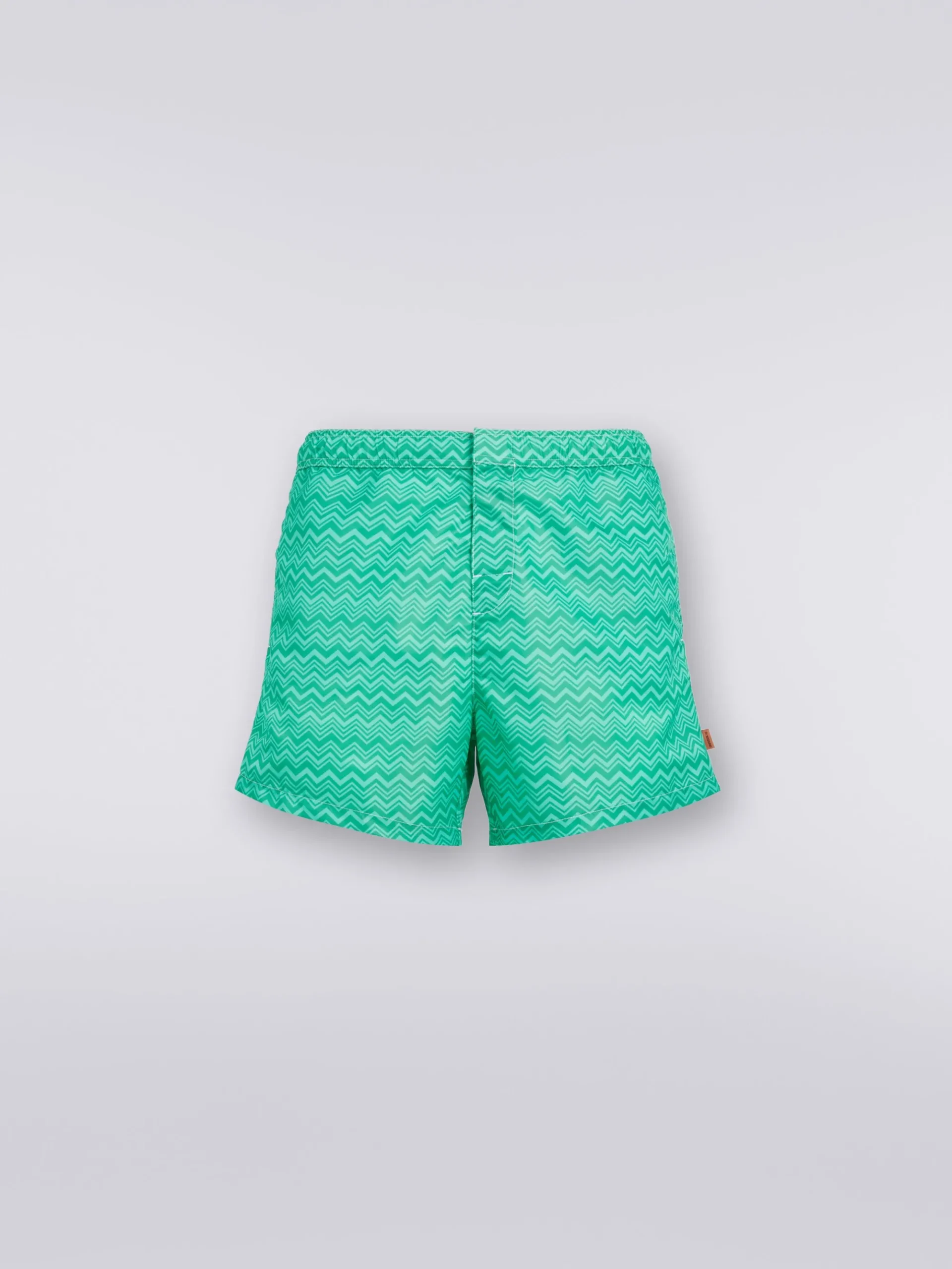 Boxer mare con stampa zig zag tonale