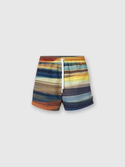 Boxer mare con stampa zig zag sfumata