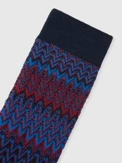 Calzini in misto cotone chevron