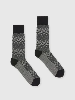 Calzini in misto cotone zig zag