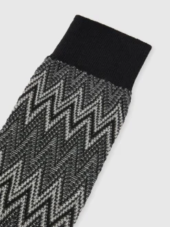 Calzini in misto cotone zig zag