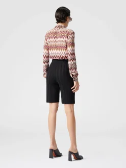 Camicia in cotone e viscosa zig zag