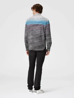Camicia in jersey di cotone fiammato