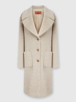 Cappotto lungo in misto alpaca
