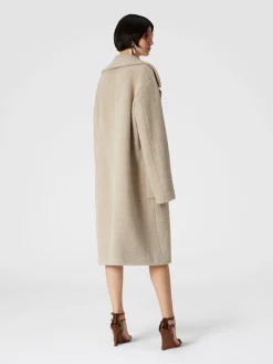 Cappotto lungo in misto alpaca