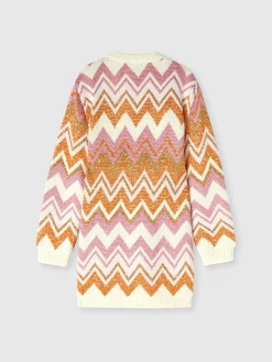 Cardigan in misto cotone e cachemire lamé