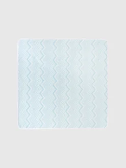 Coperta in cotone stretch zig zag con scritta logo