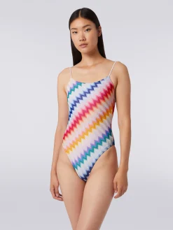 Costume intero zig zag con lurex