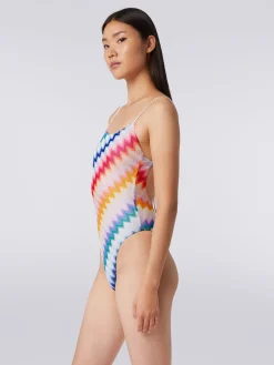 Costume intero zig zag con lurex
