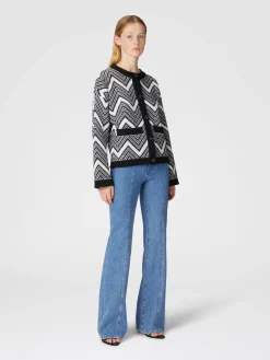 Giacca in lana chevron