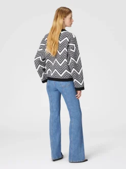 Giacca in lana chevron