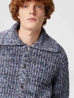 Giacca in maglia di lana con tasche applicate