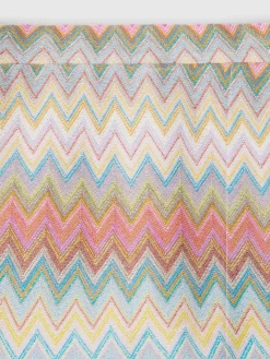 Gonna a portafoglio in maglia zig zag lamé