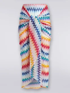 Gonna pareo motivo zig zag con lurex