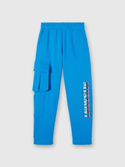 Joggers cargo in cotone con scritta logo