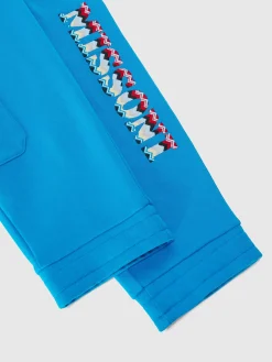 Joggers cargo in cotone con scritta logo