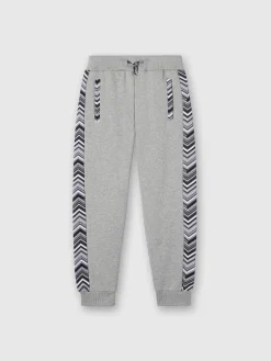 Joggers in cotone con inserti zig zag