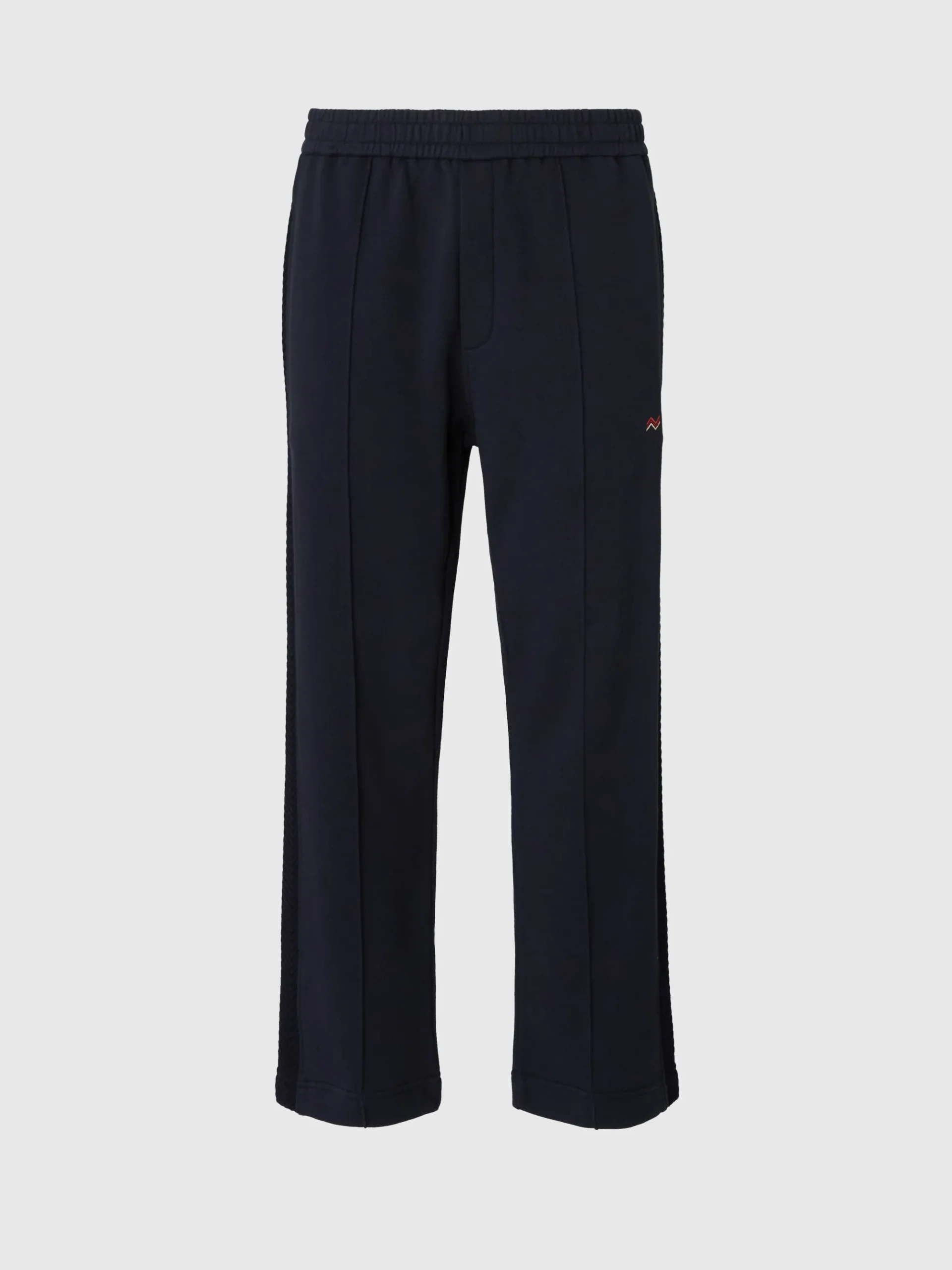 Joggers in cotone con ricamo zig zag