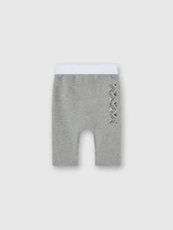 Joggers in cotone con stampa logo a rilievo
