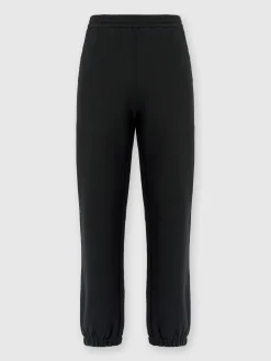 Joggers in felpa di cotone con inserto in maglia