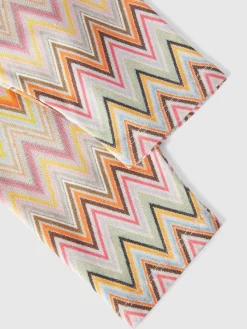 Leggings in cotone stretch zig zag