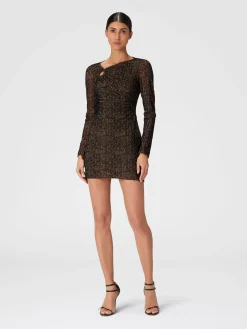 Mini-abito in tulle con scollatura arricciata