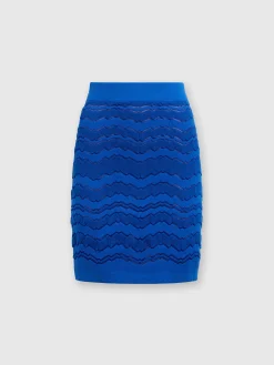 Minigonna con zig zag tono su tono