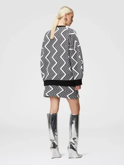 Minigonna in lana zig zag