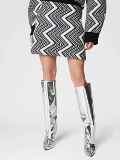 Minigonna in lana zig zag