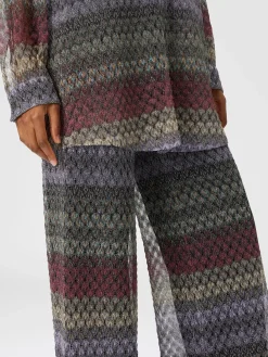 Pantapalazzo con motivo pizzo lamé