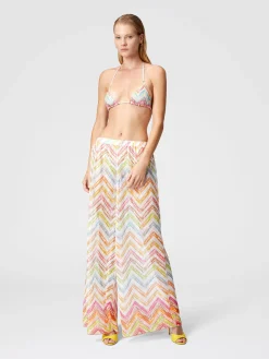 Pantapalazzo copricostume in tulle stampato