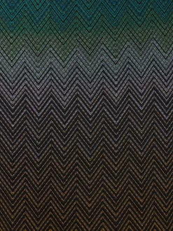 Plaid 135x195 cm in misto lana chevron con frange