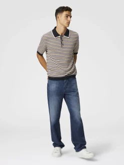 Polo in maglia di cotone zig zag