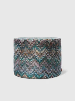 Pouf cilindrico Parrot 40x30 cm zig zag
