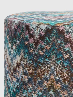Pouf cilindrico Parrot 40x30 cm zig zag