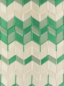 Pouf cilindrico Tread 40x30 cm chevron effetto 3D