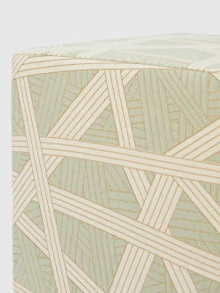 Pouf cubico Nastri 40x40x40 cm con impunture a contrasto