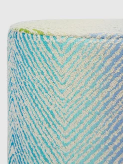Pouf da esterno cilindrico Island 40x30 cm zig zag bouclé
